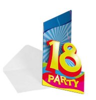 Einladungskarten 18.Geburtstag 8 Stück