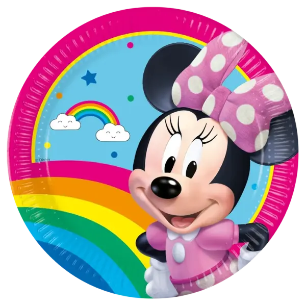 Disney Minni Maus Rainbow Party-Teller 23 cm 8 Stück