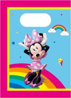 4 Papier Party Tüten Minnie Mouse Rainbow