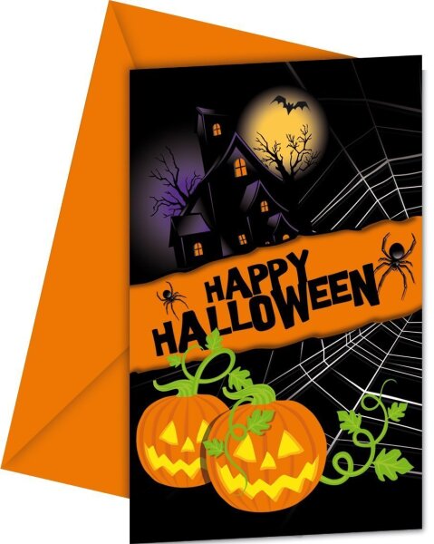 Happy Halloween Einladungskarten mit Umschlag