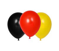 12 Luftballons Deutschland schwarz rot gelb Ø 22 cm