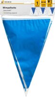 Wimpelkette Girlande Fahnenbanner  blau-weiß aus Kunststoff, 10 m