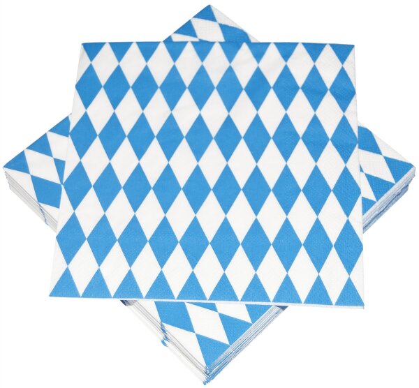 Party Dekoration Bayrisch Blau Servietten (20Stück), 33 x 33 cm