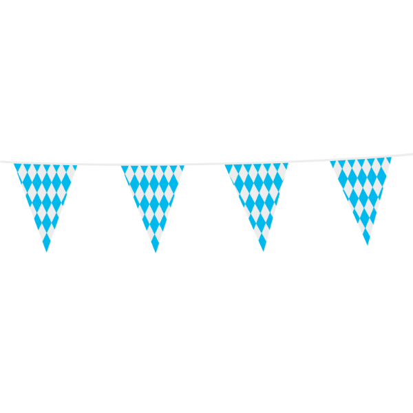 10m Wimpelkette * Oktoberfest/Bayern *  flags 20x30cm Blau Weiß Raute
