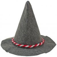 Seppel Hut Filzhut mit Rot-Weißer Kordel