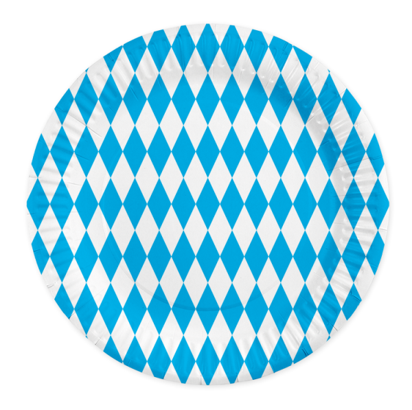 Partyteller Bavaria Bayrisch-Blau, Ø 23 cm, 8 Stück