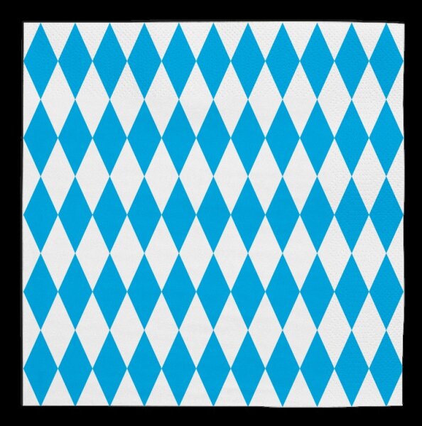 Servietten Bayrisch-Blau Bavaria, 33x33 cm, 20 Stück
