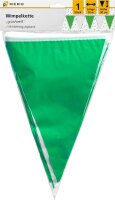 Wimpelkette Girlande Fahnenbanner grün-weiß aus Kunststoff 10 m
