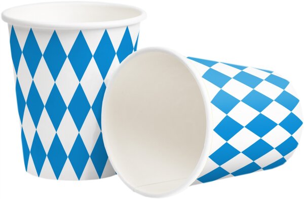 Partybecher Bayrisch-Blau 10 Stück, 0,25 ltr. Pappbecher