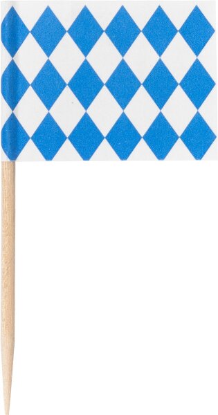 50 Deko-Picker Fähnchen *Bayrisch Blau* 6,5 cm