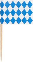 50 Deko-Picker Fähnchen *Bayrisch Blau* 6,5 cm