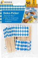 50 Deko-Picker Fähnchen *Bayrisch Blau* 6,5 cm