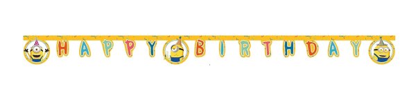 Girlande Minions - 2,3m Partykette als Deko für Kindergeburtstag und Party