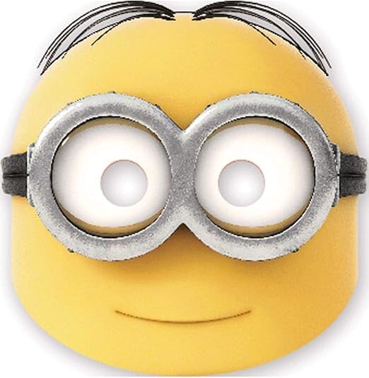 Lovely Minions Masken aus Karton mehrfarbig