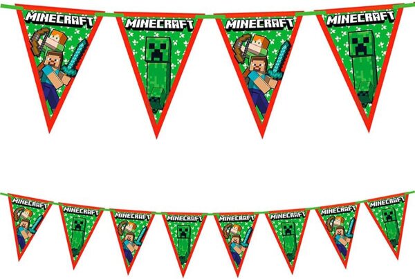 Minecraft Party Wimpelkette