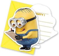 Einladungskarten mit Umschlägen Minions 6 Stück...