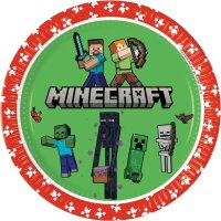 Minecraft Party 8 Teller 23 cm