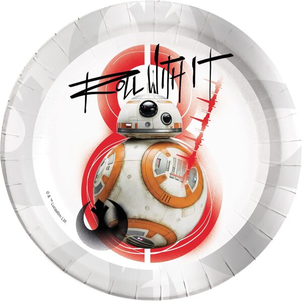 Star Wars "Die  letzten Jedi" Partyteller  Metallic Silber