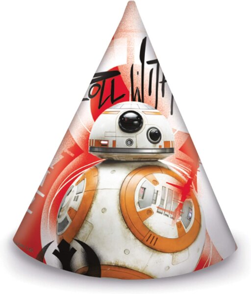 Star Wars Die letzten Jedi Partyhüte mehrfarbig 6 Stück