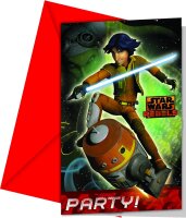 Star Wars Einladungskarten mit Umschlag 6 Stück