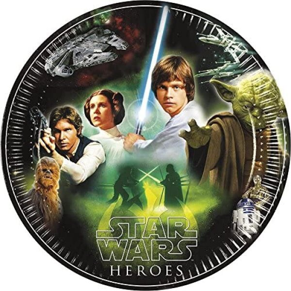 Star Wars Partyteller Helden und Bösewichte Ø 23 cm grün