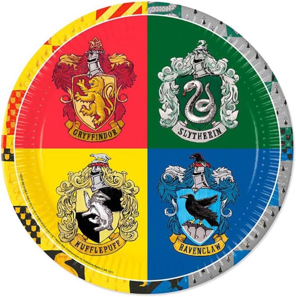 Partyteller Harry Potter 8 Stück bunt 23 cm