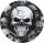 6 Totenkopf Partyteller Ø 23 cm Tischdekoration für gruselige Halloween-Partys