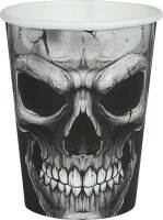 6 Totenkopf Partybecher 240 ml Tischdekoration für...