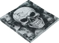 20 Totenkopf Servietten 16x16 cm Tischdekoration für...
