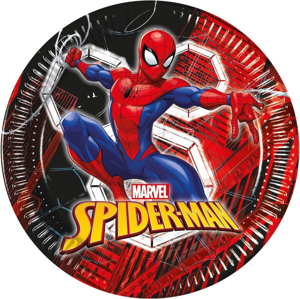 Spiderman FSC Pappteller World of Web  23 cm, 8 Stück