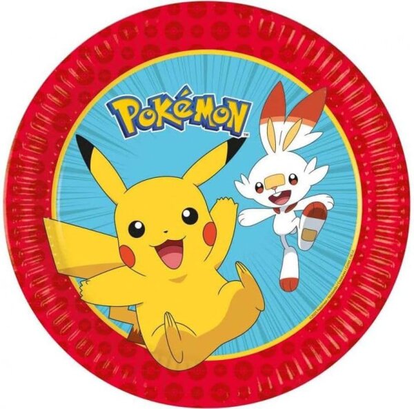 Pappteller Pokemon 8 Stück Ø 23 cm