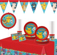 Tischdecke * Pokemon * als Deko zum Kindergeburtstag und Party 120x180cm aus Kunststofffolie abwischbar  Table Cover Kinder Geburtstag Pikachu