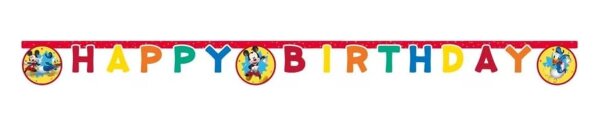 Mickey Jump Into Fun Happy Birthday Paper Banner