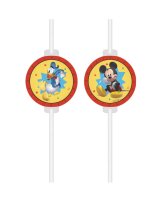 4 Papier-Trinkhalme Mickey Jump Into Fun