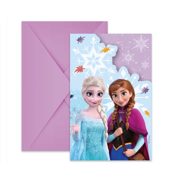 Procos Frozen Idyllic Wonder Einladungskarten, 6 Stück