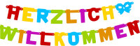 Letter Banner / Girlande HERZLICH WILLKOMMEN