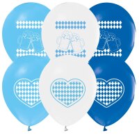 8 Luftballons Bavaria Bayrisch-Blau Ø 30 cm