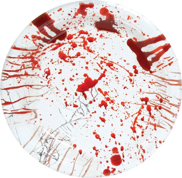 6 Partyteller Ø 23 cm Tischdekoration für Halloween-Partys