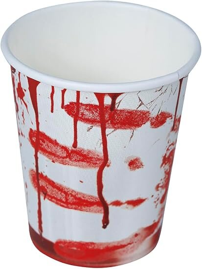 6 Trinkbecher mit Bluteffekt  240 ml Tischdekoration für Halloween-Partys