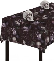 Halloween Friedhof Tischdecke Totenkopf 137 x 274 cm...