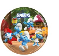 8 Partyteller The Smurfs Pappteller Ø 23 cm