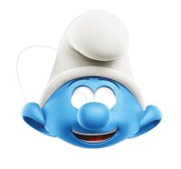 6 Party-Masken The Smurfs Stanzschnitt