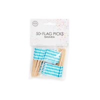 50 Flaggen Deko Picker Bayrisch Blau Oktoberfest