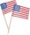 Dekopicker * Länderflagge USA * 50 Stück / 65 mm