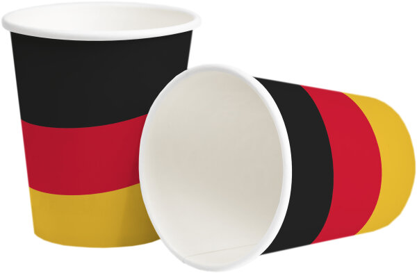 10 Papptrinkbecher Deutschland 0,25 l