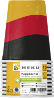 10 Papptrinkbecher Deutschland 0,25 l