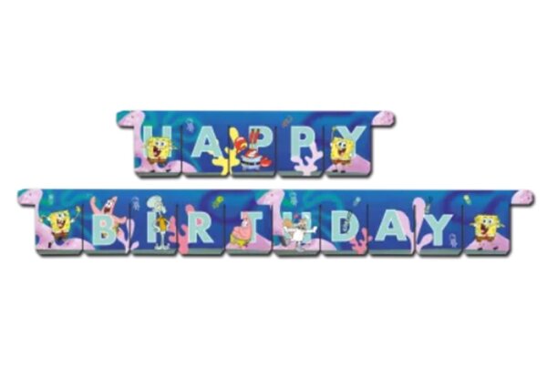 Sponge Bob Party-Girlande Happy Birthday Dekoration für Kinder