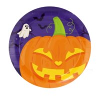 8 Partyteller Halloween Kürbis Ø 18 cm