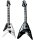6 Aufblasbare Gitarre Luftgitarre Rock Glam Poser schwarz/weiß