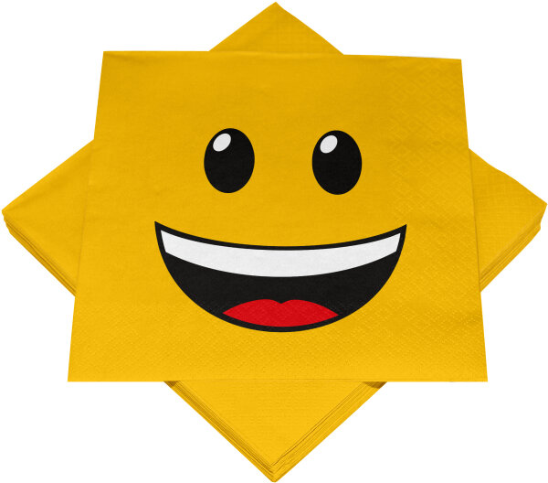 20 Servietten *Smiley* Papier 33 x 33 cm
